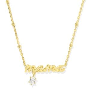 Kendra Scott Gold 'Mama' Necklace with Crystal Accent
